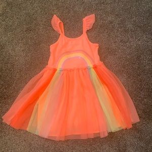 Rainbow tulle dress